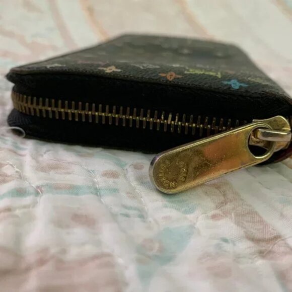 Louis Vuitton Monogram Multicolor Noir Wallet Zippy w/ Dust Bag USED Authentic - Picture 4 of 14